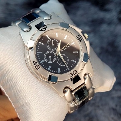 Picture of Black Stainless Steel Quartz Watch for Man - Black - Watch For Men - Watch - Watch For Men- ঘড়ি