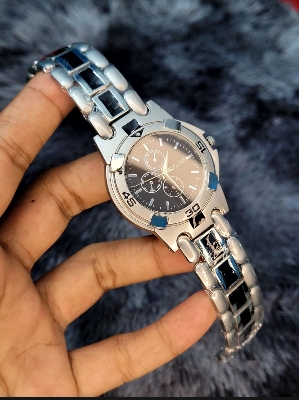 Picture of Black Stainless Steel Quartz Watch for Man - Black - Watch For Men - Watch - Watch For Men- ঘড়ি