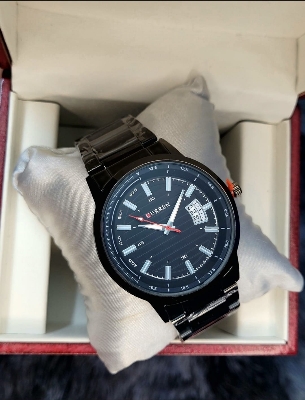 Picture of Black Stainless Steel Quartz Watch for Man - Black - Watch For Men  ঘড়ি