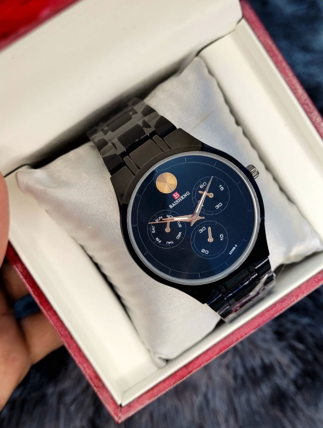 Picture of Black Stainless Steel Best Watch For Smart Men Stylish  - ঘড়ি