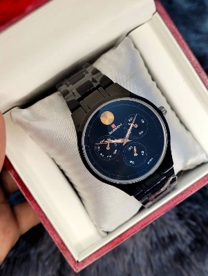 Picture of Black Stainless Steel Best Watch For Smart Men Stylish  - ঘড়ি