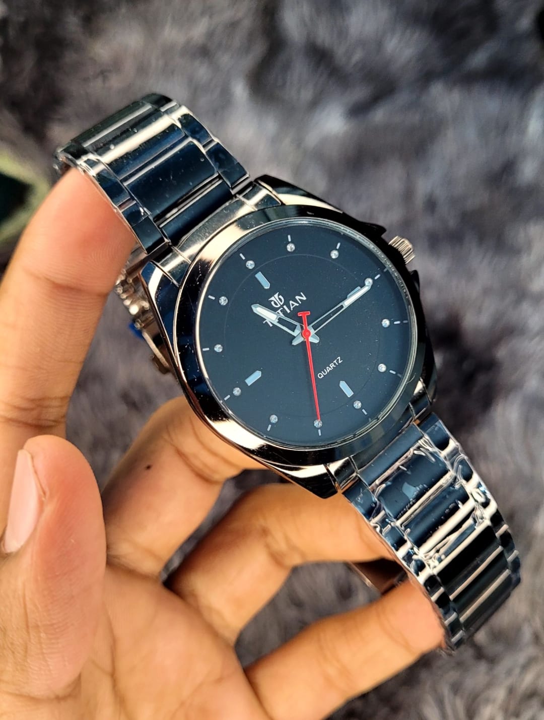 Picture of Black Stainless Steel Best Watch For Smart Men Stylish  - ঘড়ি