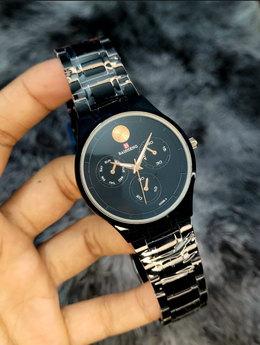Picture of Black Stainless Steel Best Watch For Smart Men Stylish  - ঘড়ি