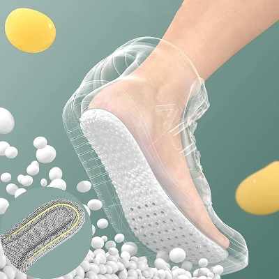 Picture of Sport Insoles Shock Absorption Cushioning Memory Foam Shoes Insole with Velvet Surfaces Black