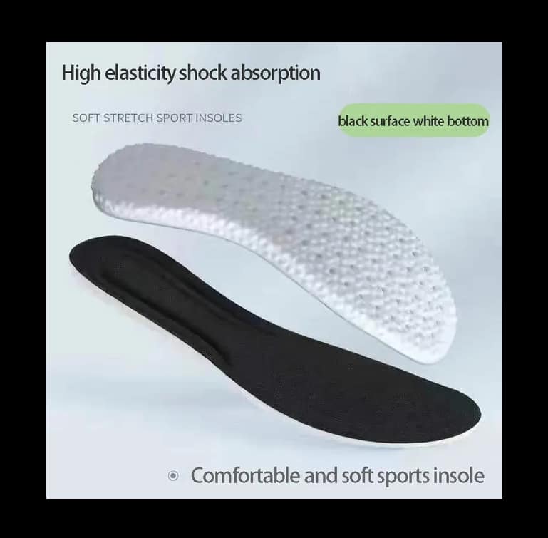 Picture of Sport Insoles Shock Absorption Cushioning Memory Foam Shoes Insole with Velvet Surfaces Black