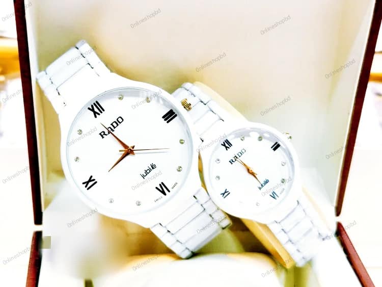 Picture of White Stainless Steel Quartz Watch for Couple