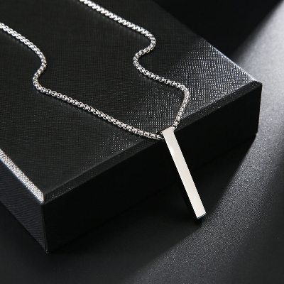 Picture of Fashion New Pendant Necklace Men Punk Trendy Simple Stainless Steel Chain Jewellery Gift