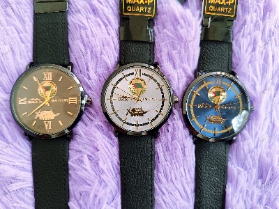 Picture of Black Lather Analog Watch For Men