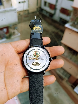 Picture of Black Lather Analog Watch For Men