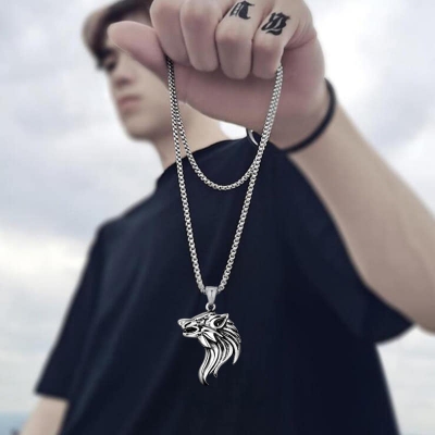 Picture of New And High Quality Pendant Necklace Chain For Men  Stainless Steel Chain Necklace