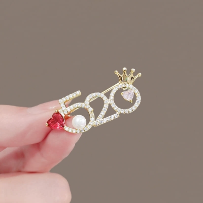 Picture of 520 Hijab pin(Golden color) Fashion Creative Safty Pins For girls and Women