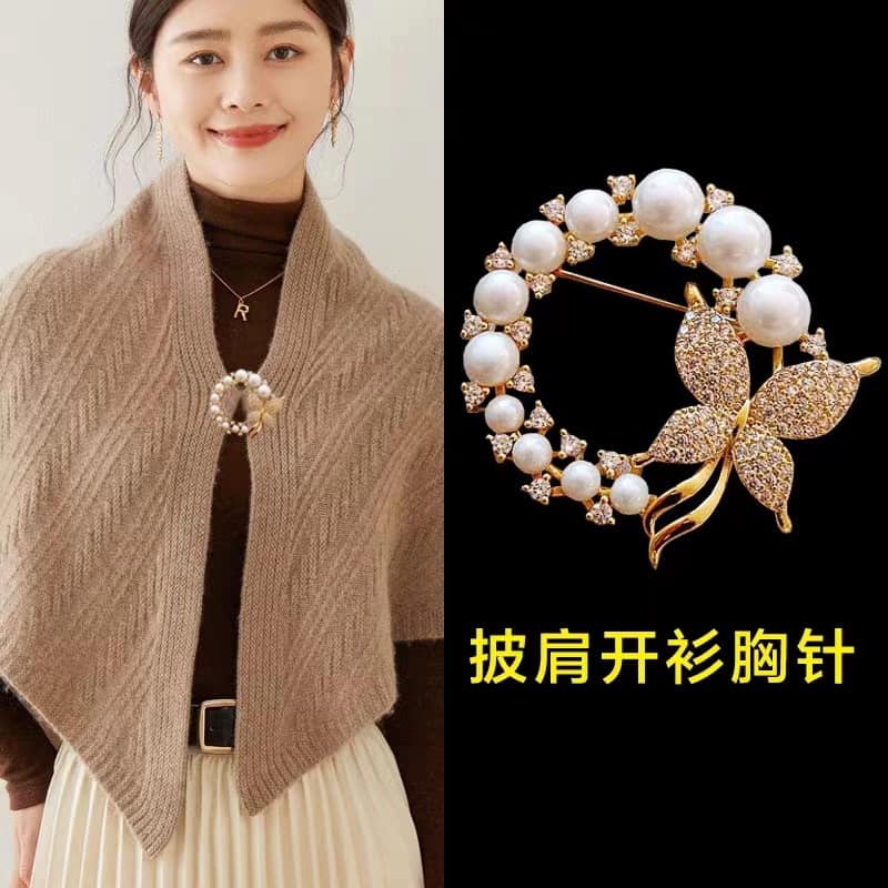 Picture of Fashionable Flower  Brooch Hijab Safety Pin for Women