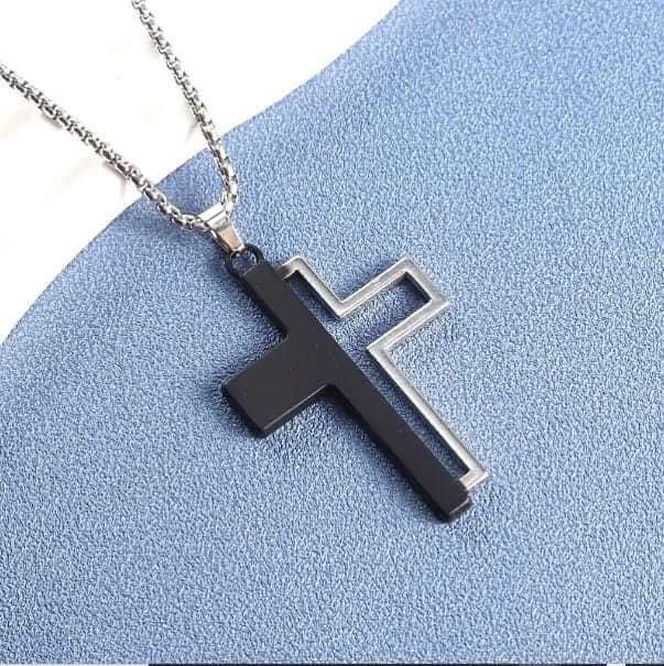 Picture of Black Trendy Simple Stainless Steel Silver Necklace For Men