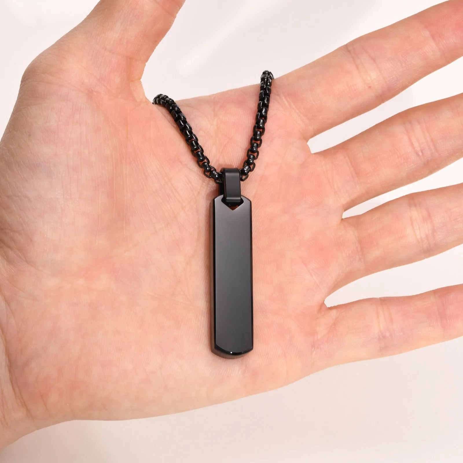 Picture of Trendy Square Stainless Steel Chain Jewellery Necklace For Men