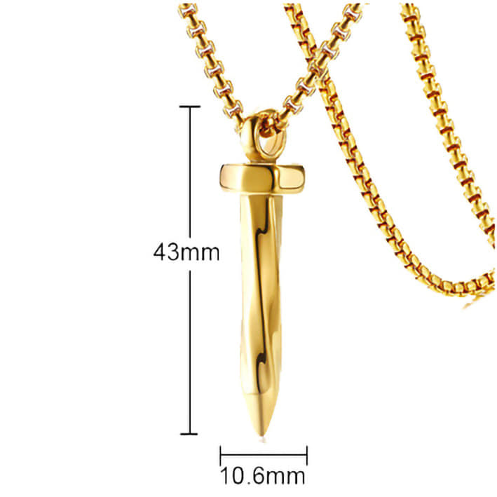 Picture of Twisted Nail Shape Titanium Steel Chain  For Men