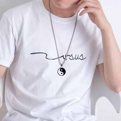 Picture of Men's Stainless Steel Necklace- Chinese Style Yin Yang Tai Chi Pendant Necklace