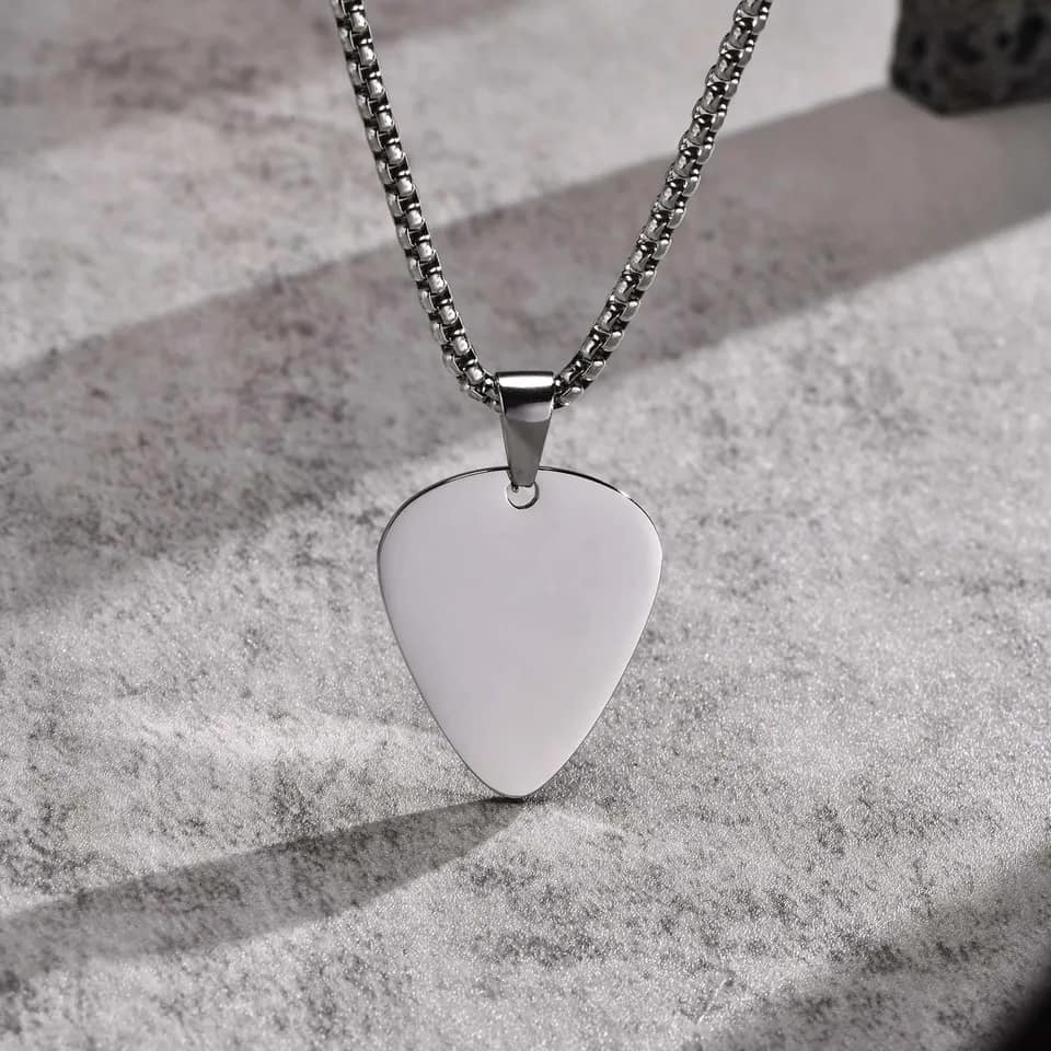 Picture of Guitar Pick Pendant Necklaces For Men Male Boys Gifts Jewelry/Gift for Men/Boys