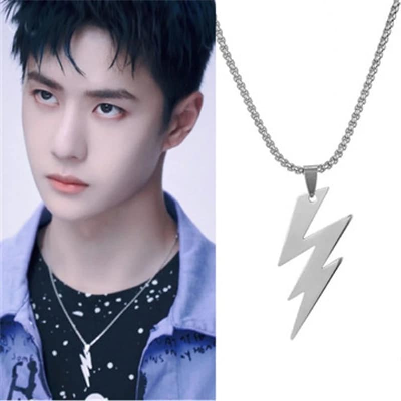 Picture of Lightning Pendant Necklace for Men Male Boys Jewelry Gifts /Gift for Men/Boys