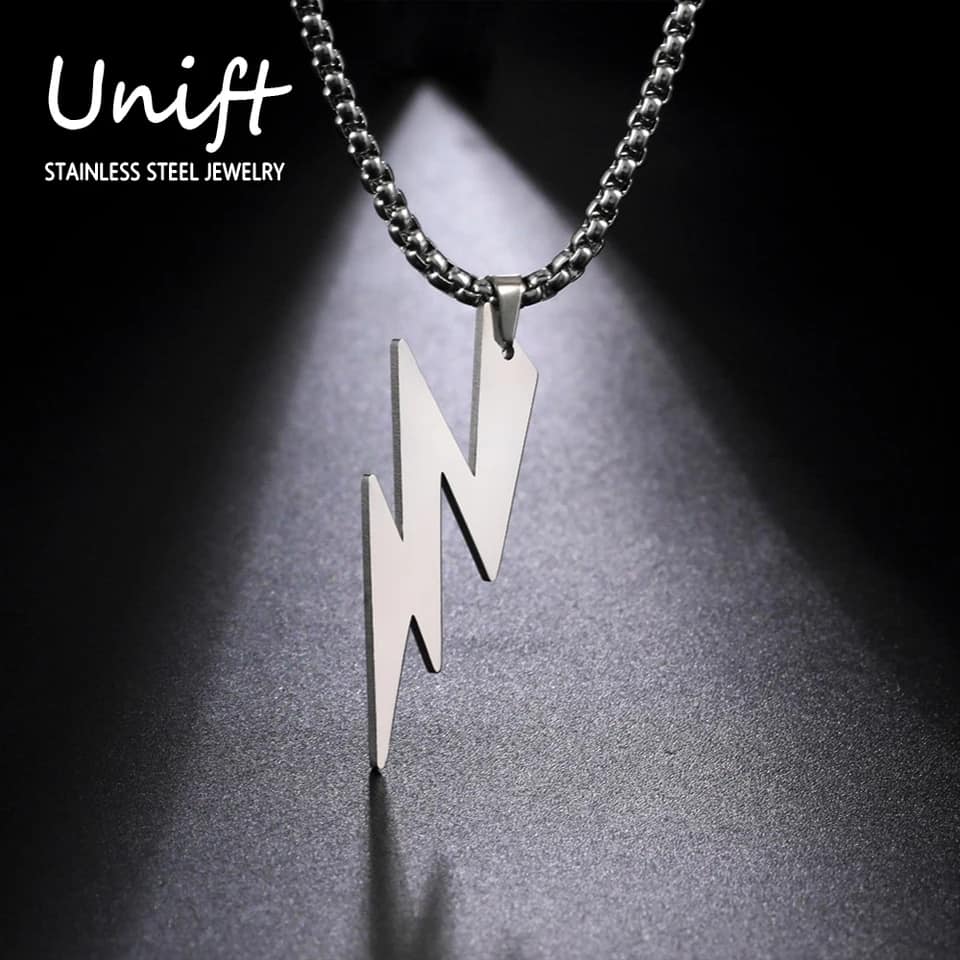 Picture of Lightning Pendant Necklace for Men Male Boys Jewelry Gifts /Gift for Men/Boys