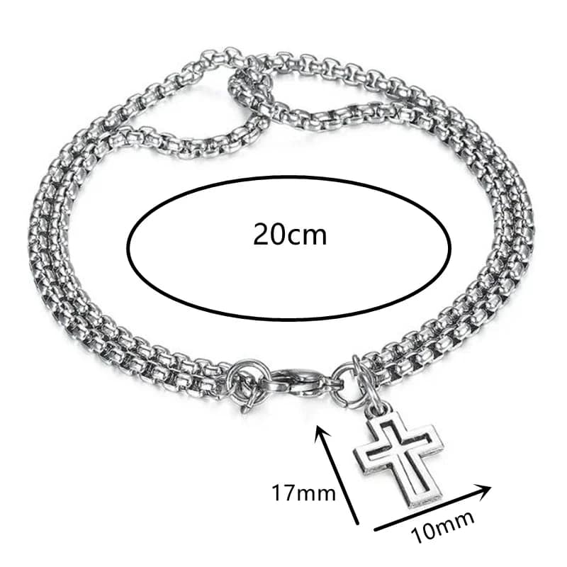 Picture of Charm Bracelet Fashion Box Chain Bracelet  for men