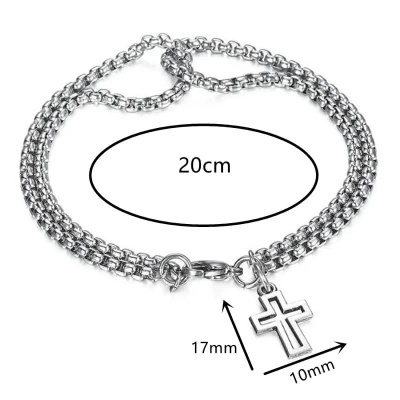 Picture of Charm Bracelet Fashion Box Chain Bracelet  for men
