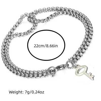 Picture of Men Stainless Steel Bracelet with Hollow Cross Lobster Claw Clasp Charm Punk Hip Hop Jewelry Bracelet for Men