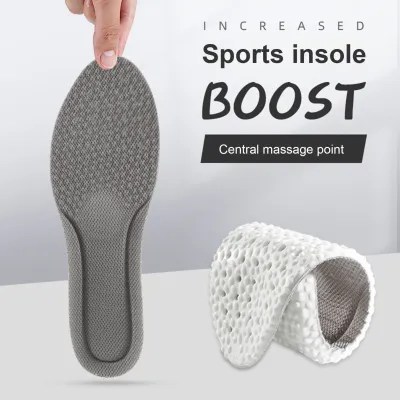 Picture of New Sport Insoles Shock Absorption Cushioning Memory Foam Shoes Insole with Velvet Surfaces White