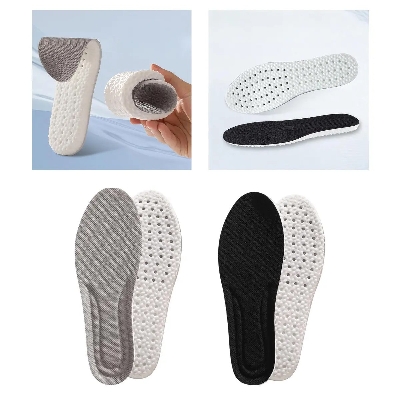 Picture of New Sport Insoles Shock Absorption Cushioning Memory Foam Shoes Insole with Velvet Surfaces White