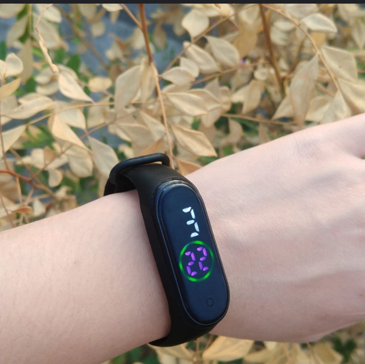 Picture of LED Digital Fashionable Luxury Silicone Band Sports Colourful Belt Watch for Women