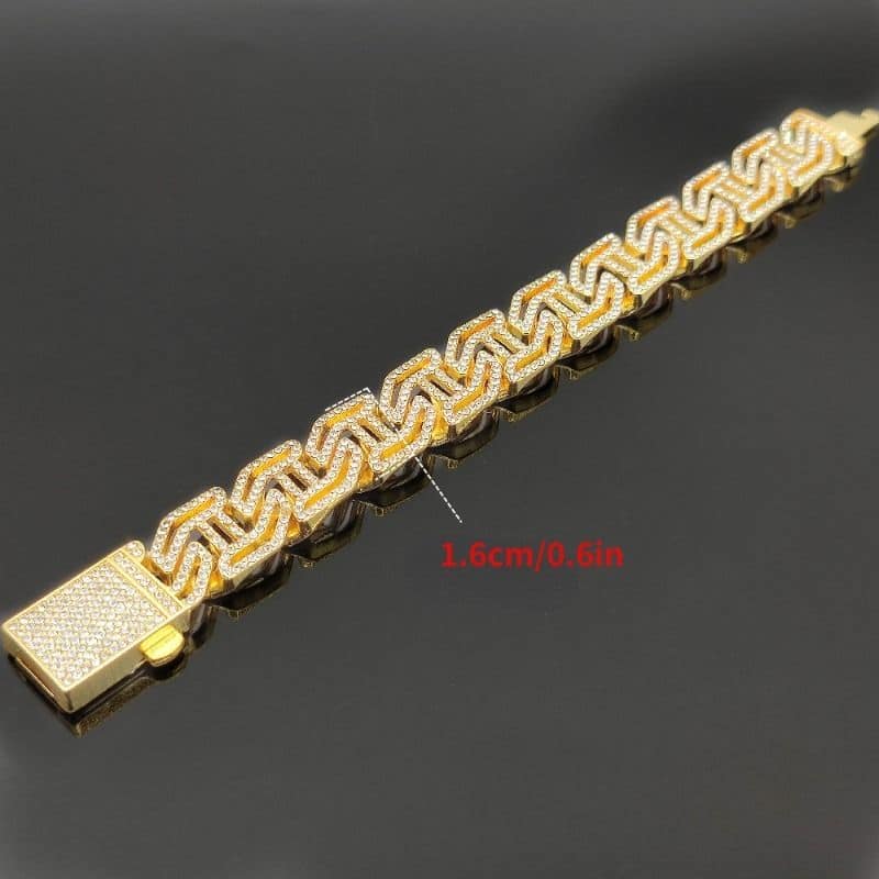 Picture of New AP style Men Cuban Link Chain  Bangle Jewelry  Breslet for Men