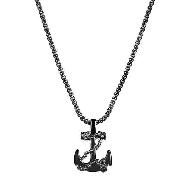 Picture of Anchor and Rope Fashion  Pendants Chain Necklace for Men Fashion Jewelry Gift Chain For Men