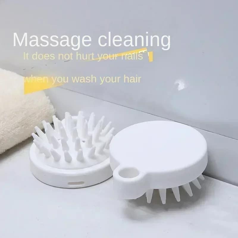 Picture of New White Hair Brushes Handheld Massage Brush Head Body Scalp Massage Brush Comb Hair Cleaning Comb Head Massager Cepillo Cabello