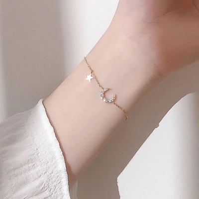 Picture of Stone Moon Star Round Bracelets for Women