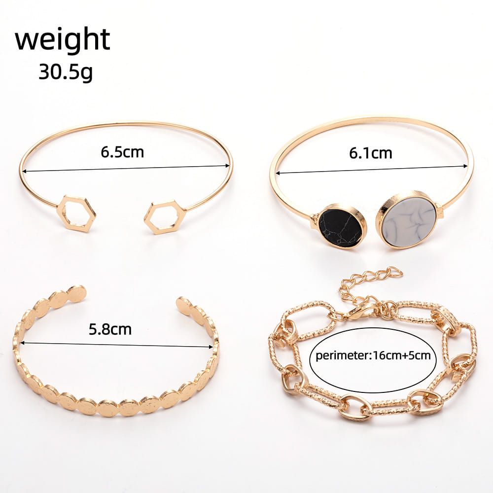 Picture of Sterling CZ Moon Star Bracelet for Women