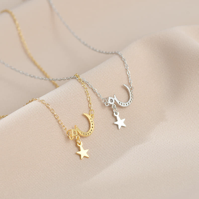 Picture of Moon Star Necklace for Women Classic Jewelry  Chain for Women