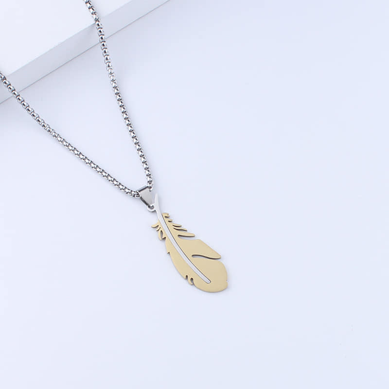 Picture of Fashionable Boys Pendant and Bar Necklace for Men, Stainless Steel
