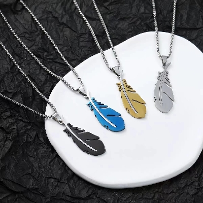 Picture of Lightning Pendant Necklace For Men Boys Gifts Jewelry