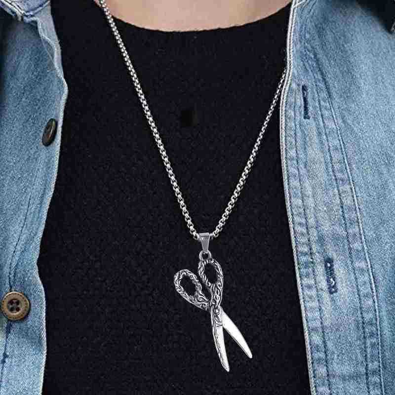 Picture of Silver Stylish Addition Pendant Necklace Chain For Men