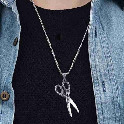 Picture of Silver Stylish Addition Pendant Necklace Chain For Men