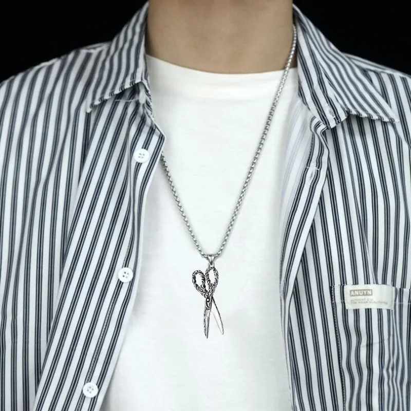 Picture of Silver Stylish Addition Pendant Necklace Chain For Men