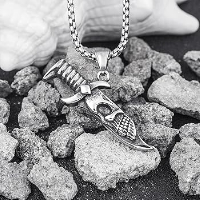 Picture of Stainless Steel Long Chain Hairdresser Scissors Necklace Chain For Men Stainless Steel Long Chain Hairdresser Scissors Necklace Chain For Men