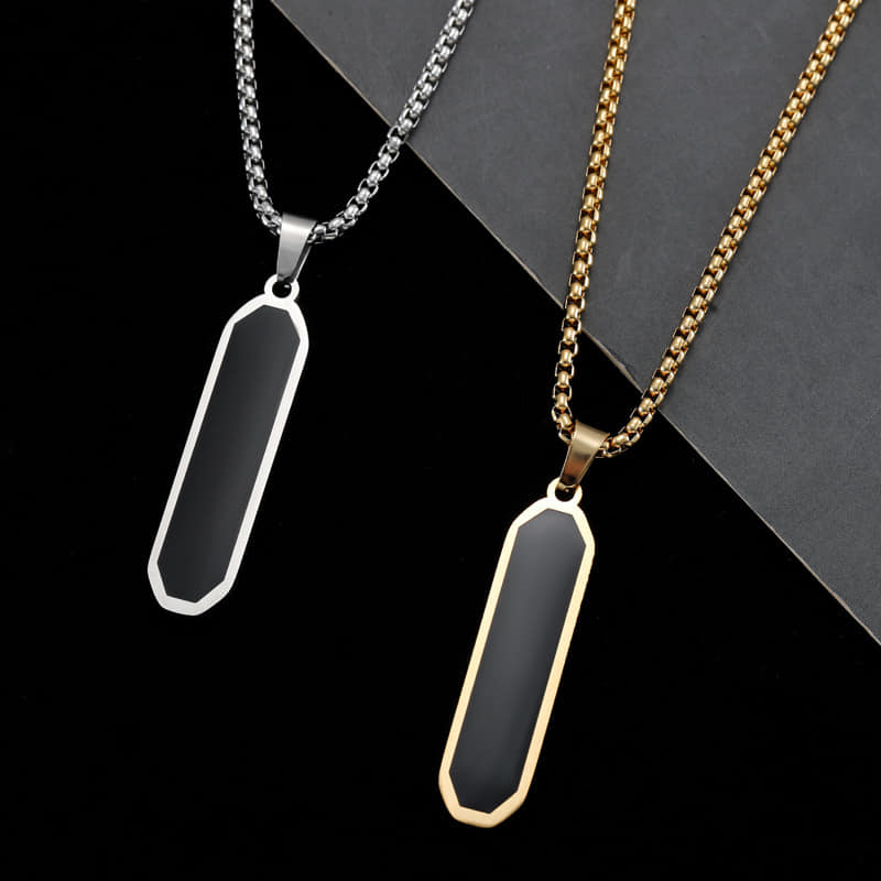 Picture of High Quality Stainless Steel Box Chain Pendant Men’s Necklace
