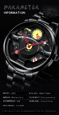 Picture of Top Brand Men's Watches Luxury Business Sport Car Wheel Hub Watch Quartz