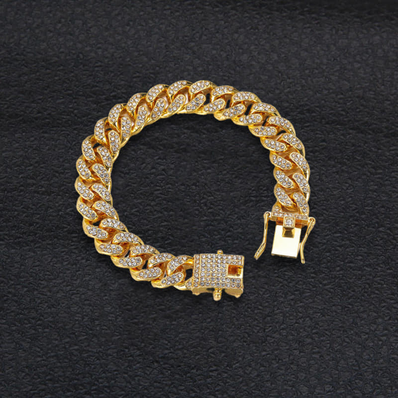 Picture of Bracelet for Men Cuban Link Watch Bracelets Miami Cuban Bracelets Bracelet
