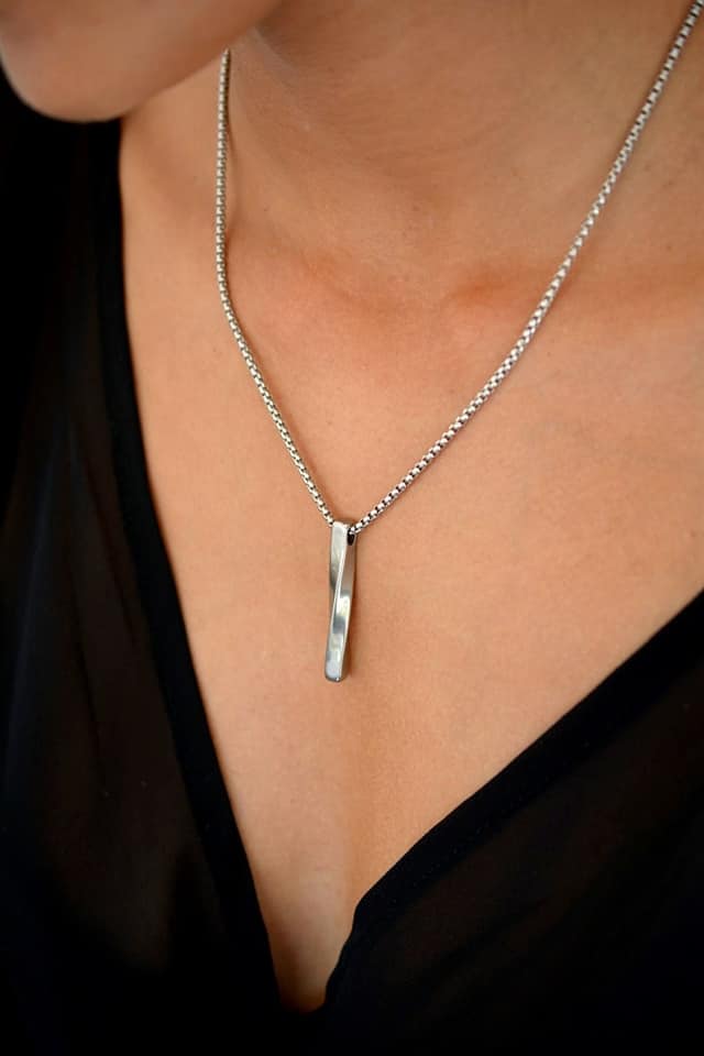 Picture of Bar Pendant Necklace Men Stainless Steel Chain Pendant Necklace For Men Jewelry Gift