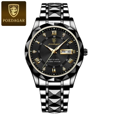 Picture of POEDAGAR New Fashion Men's Watches Top Brand Stainless Steel Luxury Men Quartz Wristwatches Relogio Masculino