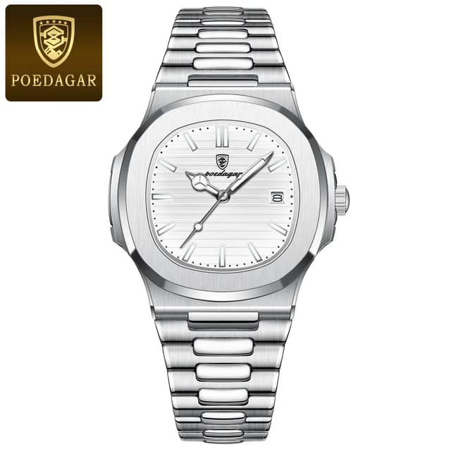 Picture of POEDAGAR New Fashionable Men's Watches Top Brand Stainless Steel Luxury Men Quartz Wristwatches Relogio Masculino