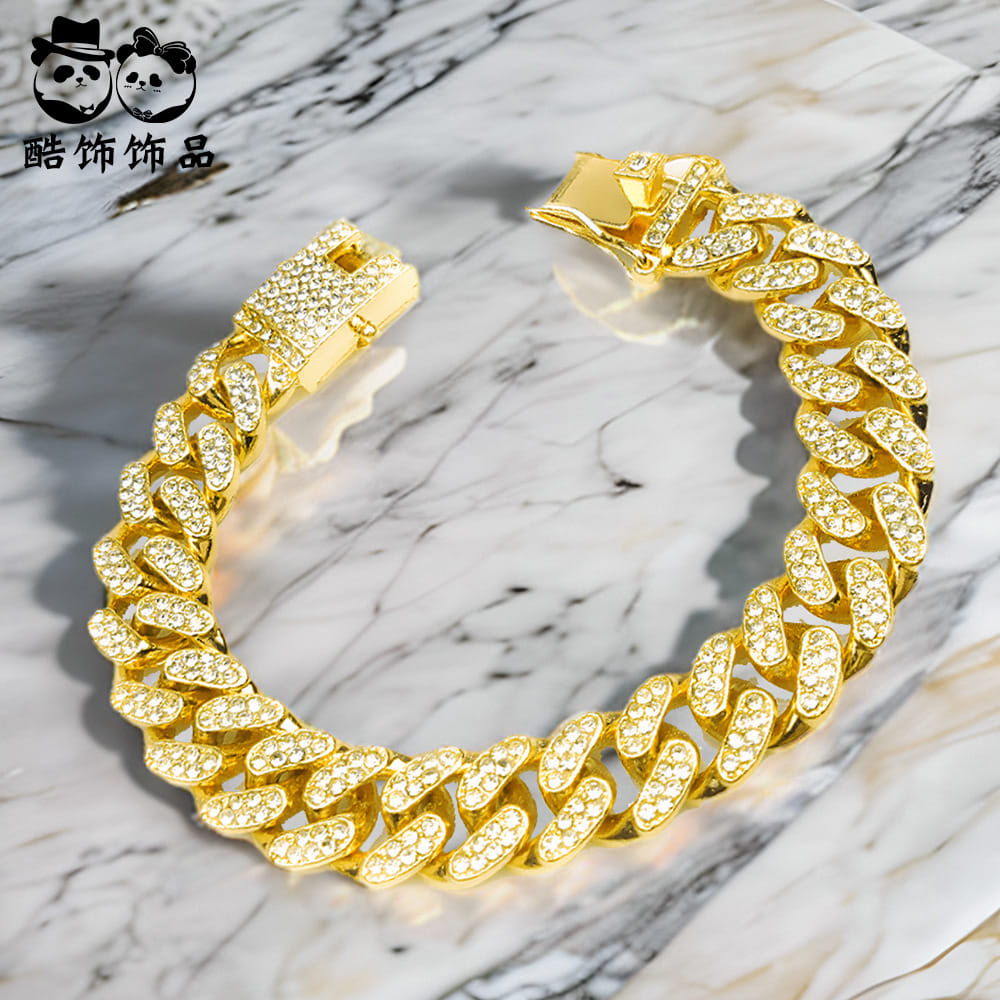 Picture of Miami Bracelet Full Iced Out Bling  Diamonds Choker Jewelry Gifts for Men