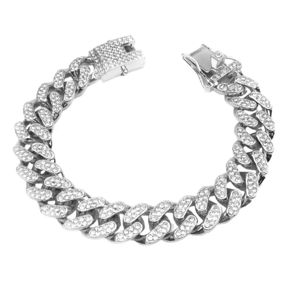 Picture of Miami Bracelet Full Iced Out Bling  Diamonds Choker Jewelry Gifts for Men