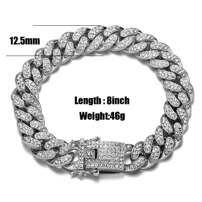 Picture of Miami Bracelet Full Iced Out Bling  Diamonds Choker Jewelry Gifts for Men